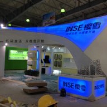 工廠搭建現(xiàn)場(chǎng) 櫻雪電子家電會(huì)展